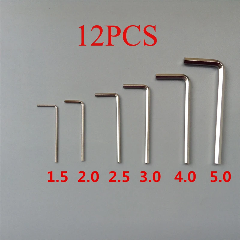Супержесткий плоский шестигранный торцевой ключ 12 шт. 1 5/2/2 5/3/4/5 мм