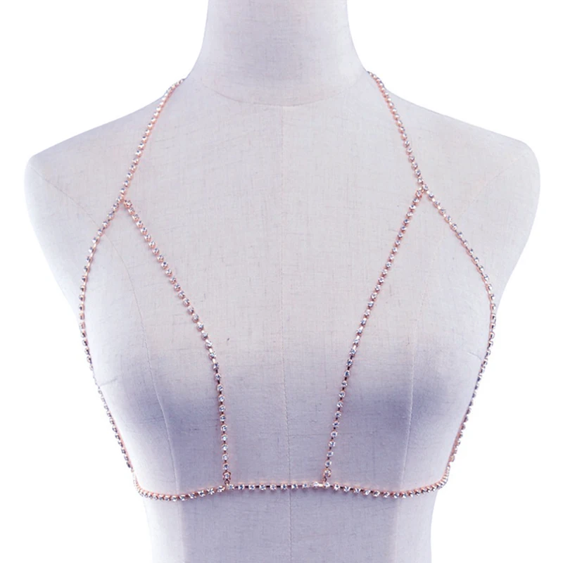 Пикантные цепочки для тела со стразами женские ювелирные изделия из жемчуга