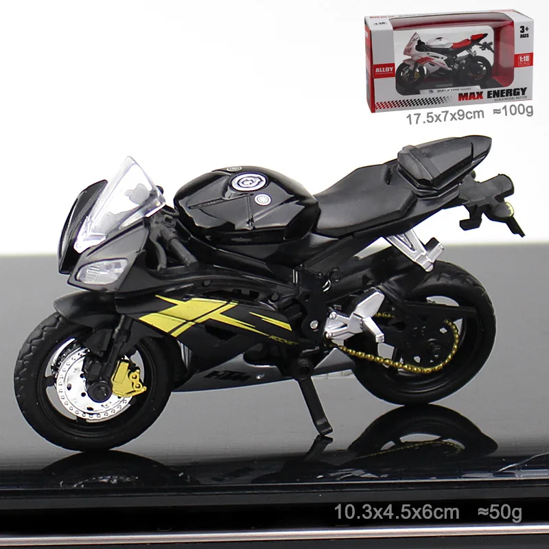 Yamaha Black 1:18 пластиковый игрушечный мотоцикл спортивная гоночная модель мотоцикл для детей подарочная коллекция - Цвет: Yamaha Black