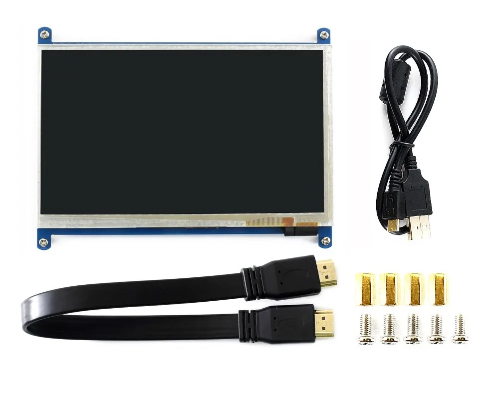 800*480 7-дюймовый емкостный сенсорный ЖК-экран типа B для Raspberry Pi BB черный