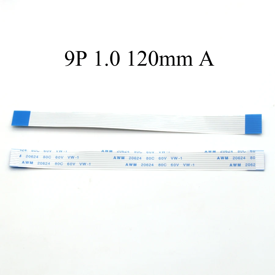 Гибкий плоский кабель FFC FPC 2 шт. 9 штифтов длиной 120 мм шаг 1 0 гибкий AWM 20624 80C 60