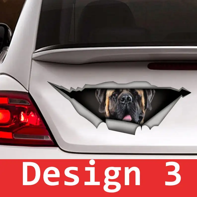 

2021 Old English Mastiff car decal, dog decal, pet decal