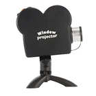 Лазерная лампа с оконным дисплеем, Рождественский Точечный светильник в стиле страны чудес, прожектор с 12 фильмами