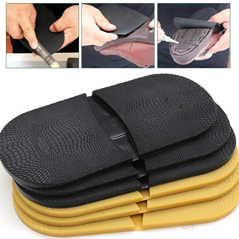 

1 Pair Durable Heel Pad Rubber Glue on Heels Grip Pads Anti Slip Protective Half Soles Outsole Shoe Repair Kit Accessories