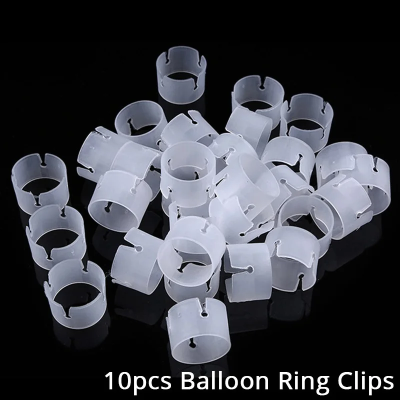 10pcs clips Аксессуары для шариков, держатель для шарика, стойка, шар, арка, цепь, уплотнительный зажим, клей, точка, Babyshower, украшение для свадьбы, дня рождения, вечеринки - Цвет: 10pcs clips
