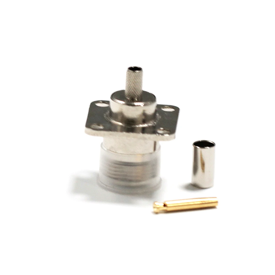1 шт. N Женский Разъем RF коаксиальный преобразователь Connector Crimp RG58 RG142 RG400 LMR195 4 hole panel