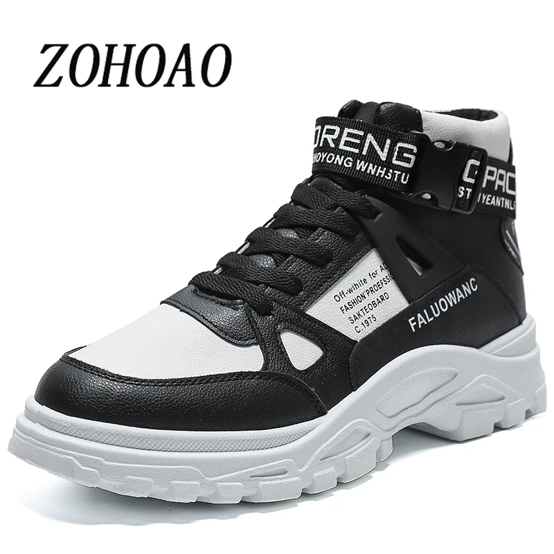 

Кроссовки мужские высокие, дышащие, на шнуровке, повседневная обувь для скейтборда, классические, однотонные, Вулканизированная подошва, де...