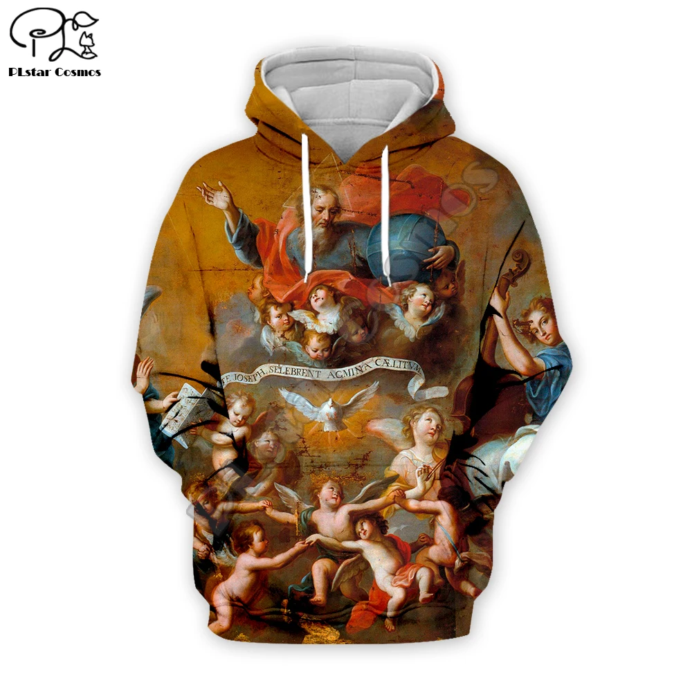 

PLstar Cosmos Montage Christian Catholic God Jesus Retro Pullover NewFashion Tracksuit 3DPrint Men/Women Casual Funny Hoodies C9