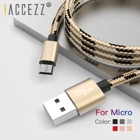 accezz nylon usb charging sync cable micro for samsung galaxy s7 s6 for huawei for xiaomi redmi android phone fast charger cord