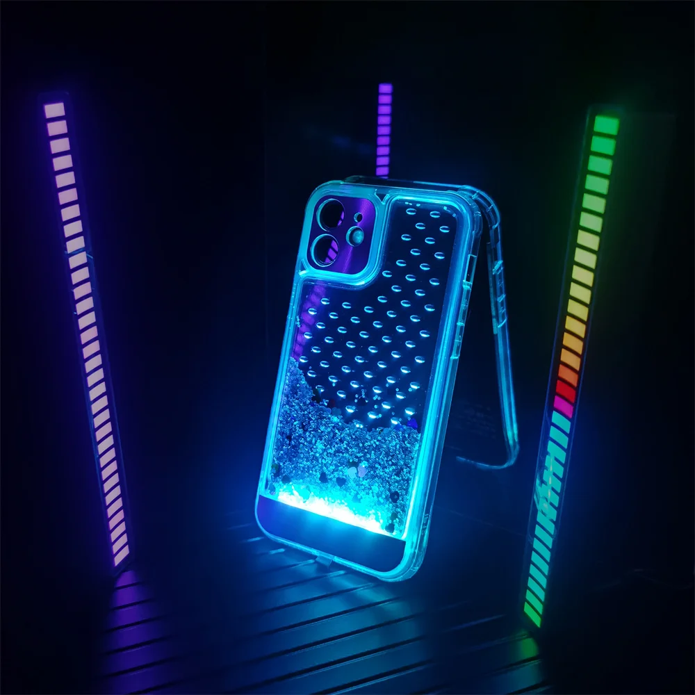 

Glitter Phone Case For iphone X XR XS 11 12 7 8 SE 2020 Plus Mini Pro MAX Dynamic Liquid Love Heart Quicksand Cover