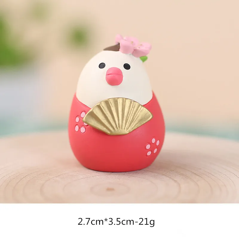 chick pink 1 шт. японский стиль Kawaii Cat миниатюрные фигурки украшения для дома аксессуары Смола ремесло настольные украшения - Цвет: chick pink
