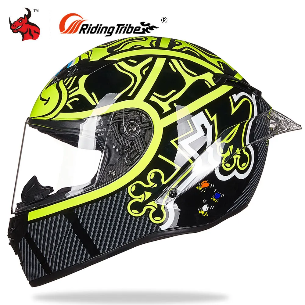 Мотоциклетный шлем Riding Tribe защитный для мотокросса скутера на все лицо |
