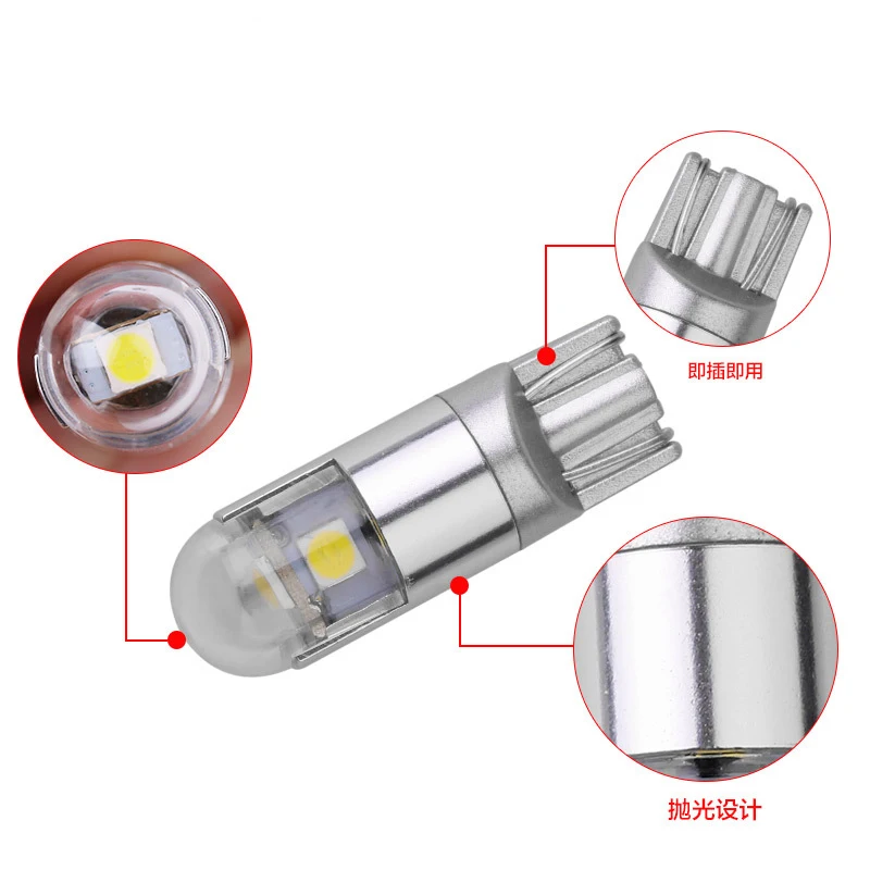 1 pcs New T10 W5W Super Bright LED Wedge Parking Bulbs Car Dome Reading Lamps WY5W 168 501 3030 3smd Auto Turn Side Lights | Автомобили и