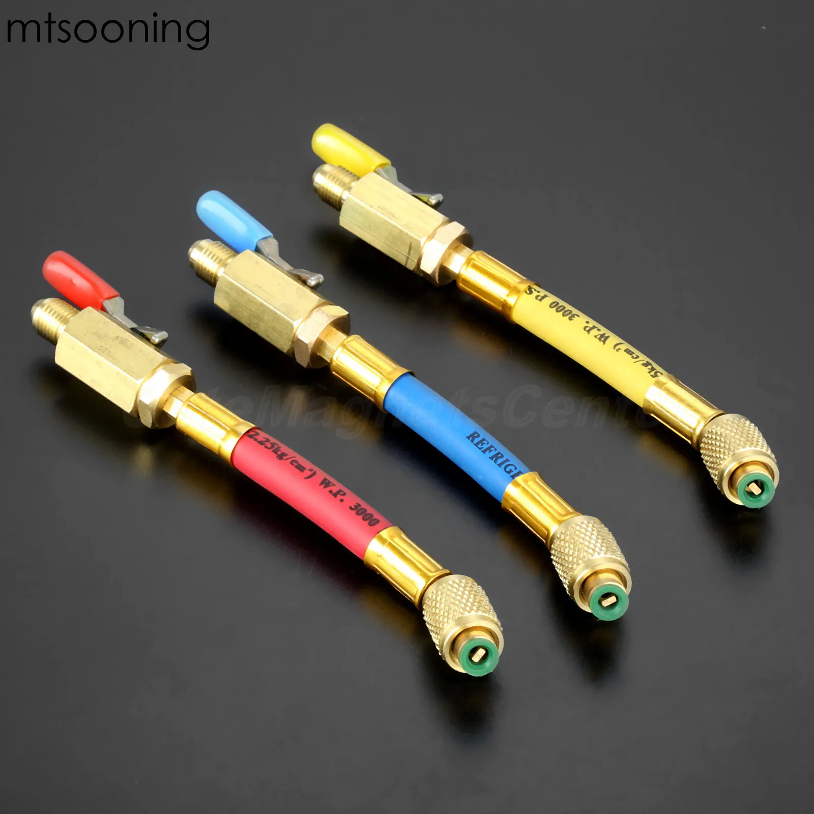Mtsooning 3 шт. 7 &quot1/4&quot SAE R134A шланги для переменного тока HVAC с шаровым клапаном и
