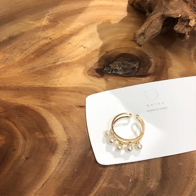 Шикарные элегантные золотые двухслойные геометрические открытые круглые