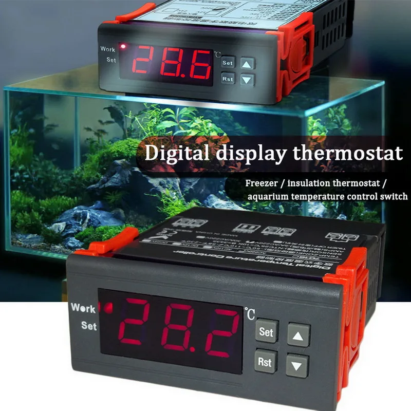 Терморегулятор с цифровым дисплеем и датчиком температуры 110 220 В/12 В/24 В|Приборы