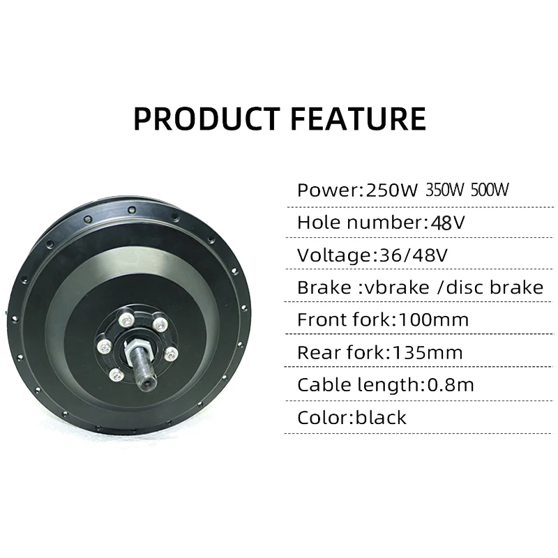 Verkaufen 36V 48V 250W/350W/500W High Speed Bürstenlosen Getriebe Hub Motor 1000W Fett Bike E-bike Motor Vorne Hinten Rad Stick Konvertierung Kit