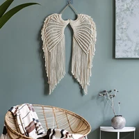 bohemian style angel wings woven tapestry hand woven cotton pendants tassel wall hanging tapestries home living room decoration