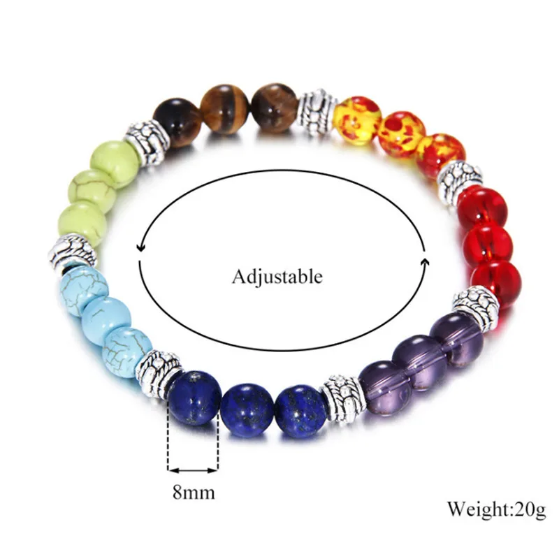 Dorp Shipping Natural Stone Beads Bracelets for Women Men Yoga Buddha Player 7 Chakra Bracelet femme Jewelry Christmas Gifts | Украшения и
