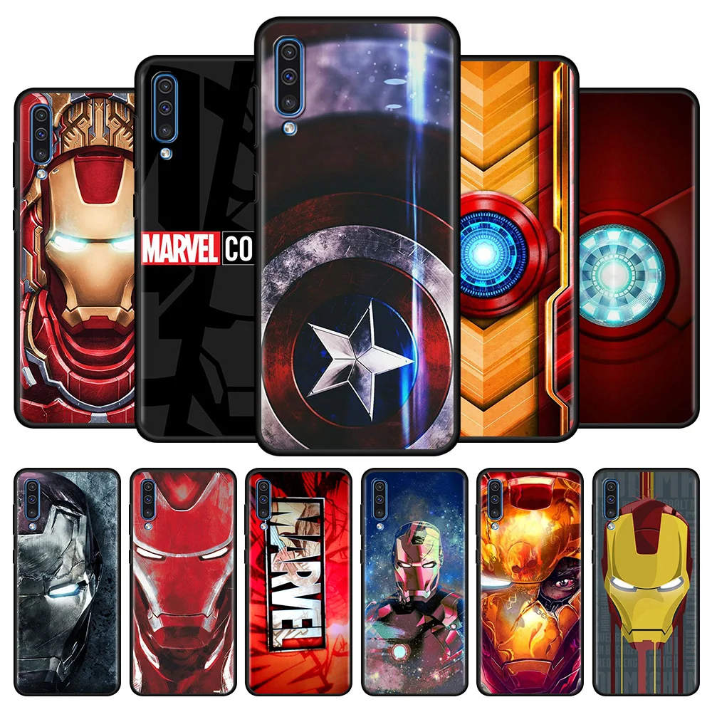 Case For Samsung Galaxy A50 A70 A10 A30 A40 A20e A20 A20s A30s M31 M30s M51 M01 M31s M21 M22 M62 Capa Marvel Iron Man SuperMan