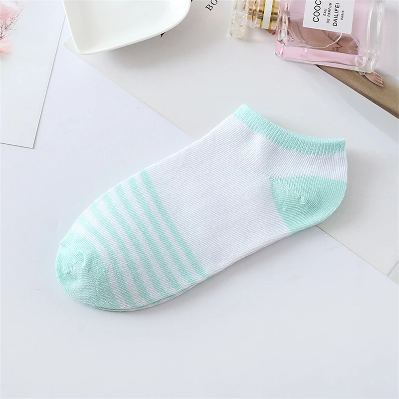 1 пара женские хлопковые спортивные носки уличные полосатые дышащие