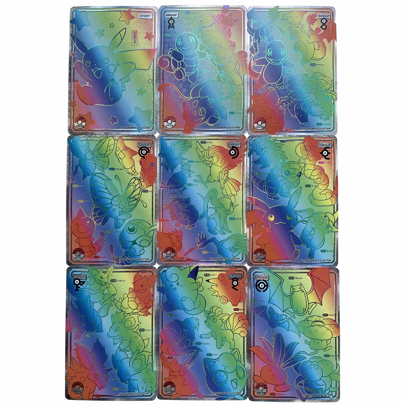 30 шт. рефракционные карты Pokemon TCG HR с высокой редкостью первая версия детская флэш