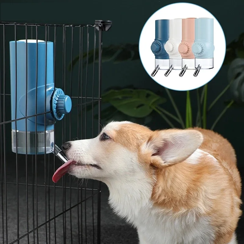 

1PC Automatic Dog Feeder Waterer Hanging Non-wet Mouth Drinking Waterer Cat Feeder Licking Water Pot Drinker Pet Supplies
