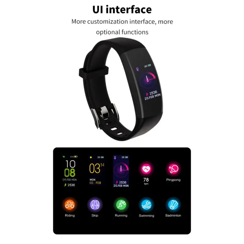 C30 смарт браслет спортивные измерения артериального давления часы