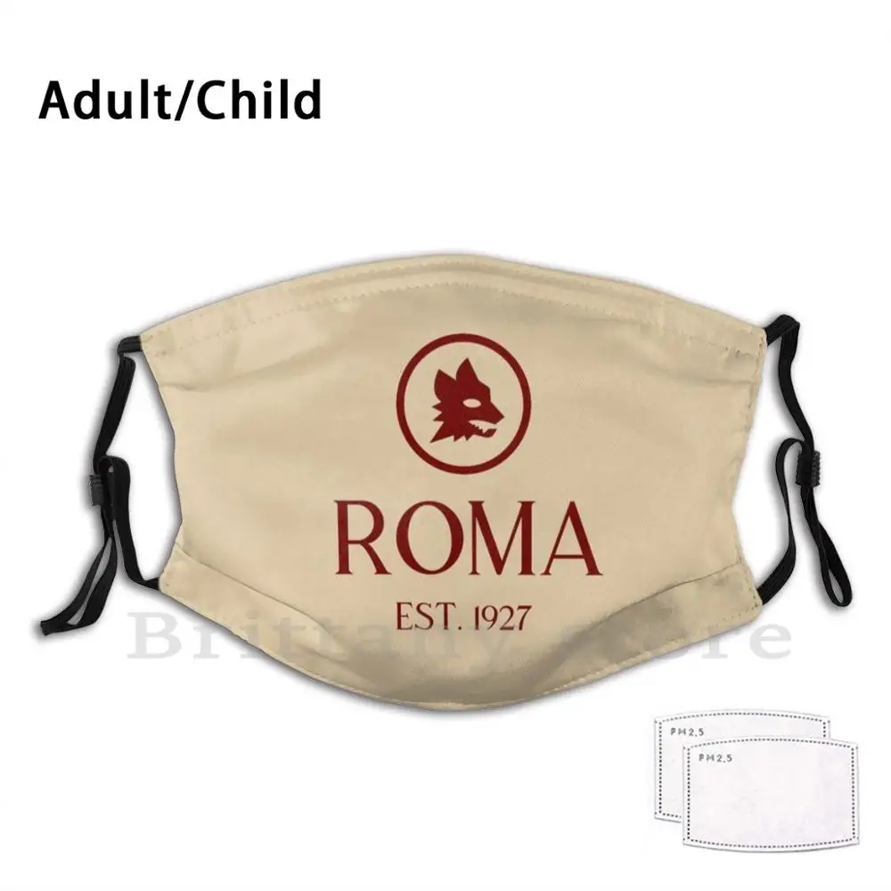 Маска для лица As Roma Euro League многоразовая с фильтром Pm2.5 поляризационная