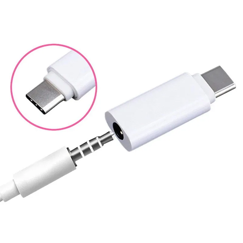 Переходник Type-C/3 5 мм для наушников USB-C 3 1 штекер-AUX Xiaomi 6 Mi6 Letv 2 Pro Max2 (белый) |