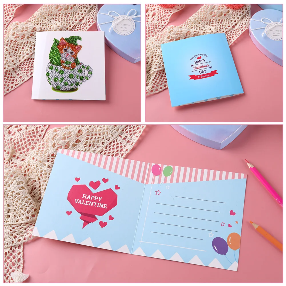 Алмазная открытка на день Святого Валентина поздравительные открытки сделай сам
