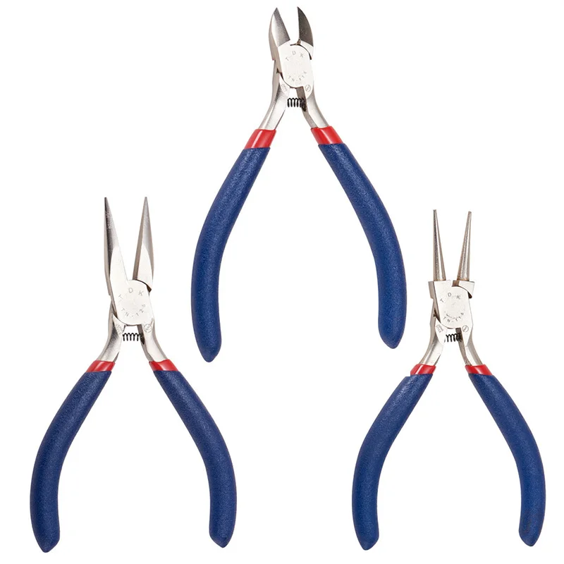 

3 Piece Set Jewelry Pliers Tool 316 Stainless Steel Blue Jewelry Pliers Diy Jewelry Making Hardware Tools