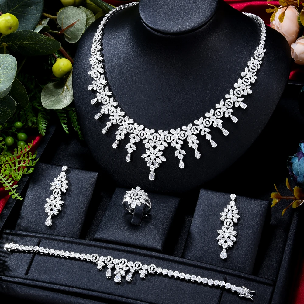 

Missvikki роскошный известный бренд Bling Sequin нигерийский Дубай ювелирные наборы для женщин кубический циркон свадебные аксессуары