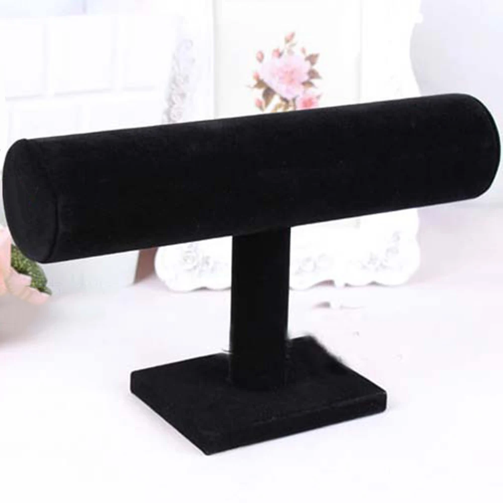 15x23cm Fashion Velvet Bracelet Bangle Necklace Jewelry Display Stand Holder Jewelry Organizer For Bracelet Choker T Shape Rack