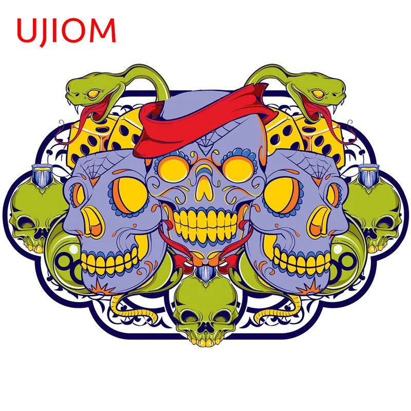 Декоративный постер с черепом UJIOM декор для гостиной наклейки на стену