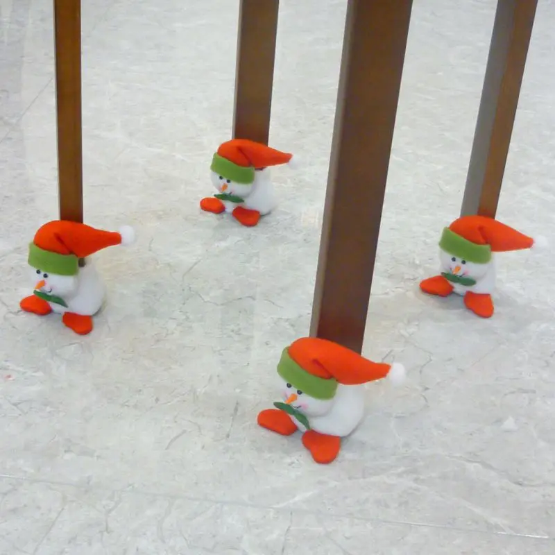 4 шт./лот Рождественский чехол для стула сделай сам ножек Санта Клауса товары