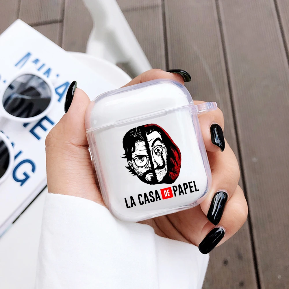 Испания ТВ деньги Heist дом Бумага La Casa De Papel наушники чехол для Aipods 1 2 мягкий