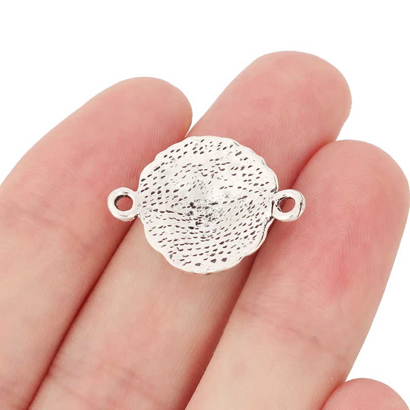 ZXZ 10 шт. тибетский серебряный/Золотой тональный разъем для головы льва шармы