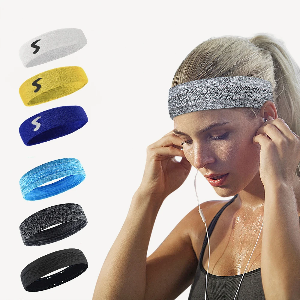 

1PC Elastic Absorbent Sweat Bands Yoga Running Fitness Headband Sports Hair Bands Basketball Gym Stretch Hair Wrap Brace