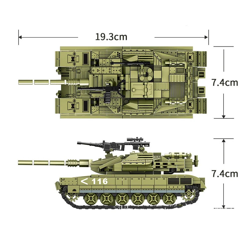 Военная серия мировая война Израиль Меркава главный боевой танк DIY модель