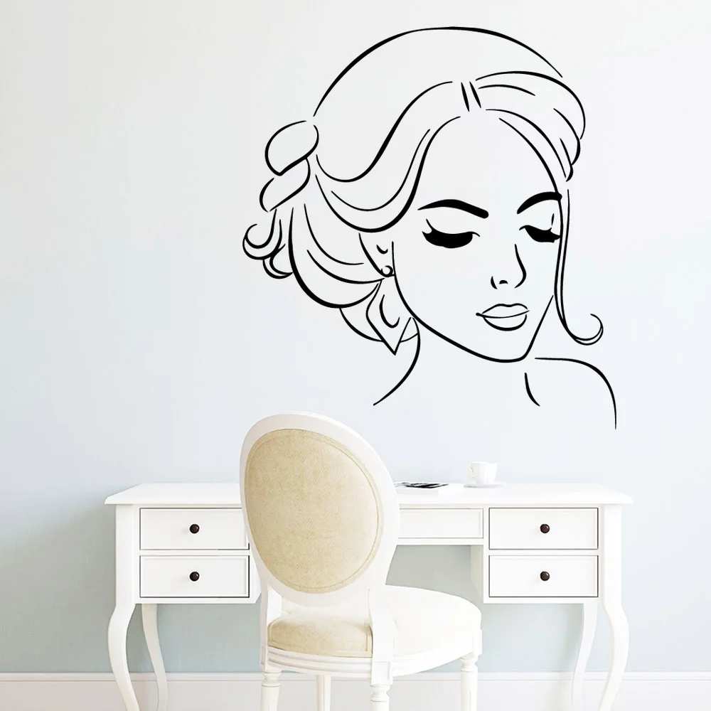 

Hot Beauty Salon Pvc Wall Decals Home Decor For Kids Rooms Decoration Wall Art Sticker Murals