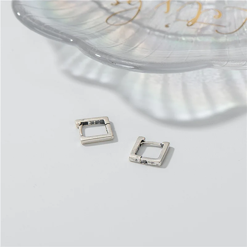 

Натуральная 925 Стерлинговое Серебро в стиле ретро, на квадратном элегантный и благородный серьги для женщин вечерние милое модное ювелирно...