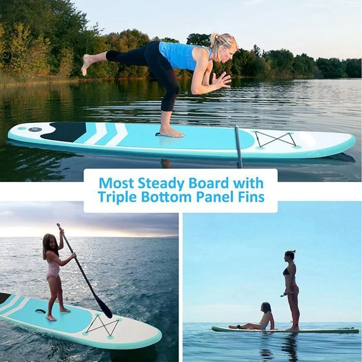 

Vertikales Paddle Board Set 320*78*15cm vertikales Paddle Board mit Paddel und Pumpe, geeignet zum Surfen und Spielen im Wasser