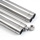 Новинка 1 шт. 2 в 1 чехол для сигар из нержавеющей стали Военный походный держатель для сигар с однойдвумя трубками с фланцевым винным бокалом для сигар хьюмидор