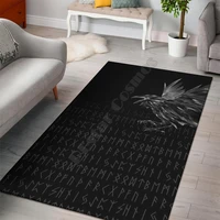 viking style area rug the raven of odin rune 3d printed rugs mat rugs anti slip large rug carpet home decoration