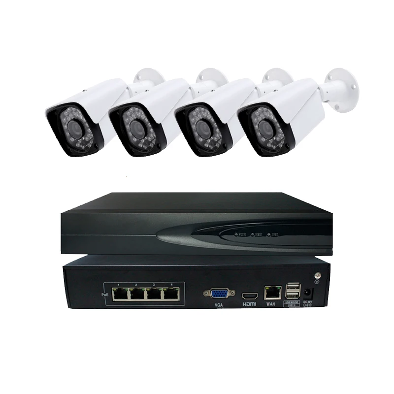 

3MP POE Kit H.265+ CCTV IP Camera System 4CH POE NVR 3.0 IP Camera Outdoor Waterproof IR Night Vision P2P Play and Plug