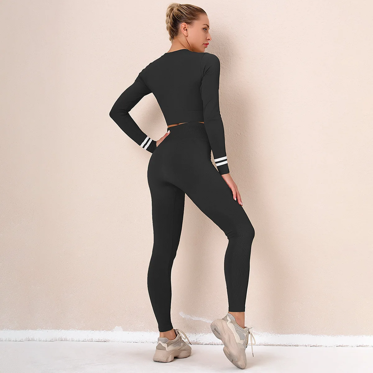 

Zipper Seamless Yoga Set for Women Fitness Gym Clothing Sports Suits Workout Sportswear Push Up Leggings Tracksuit