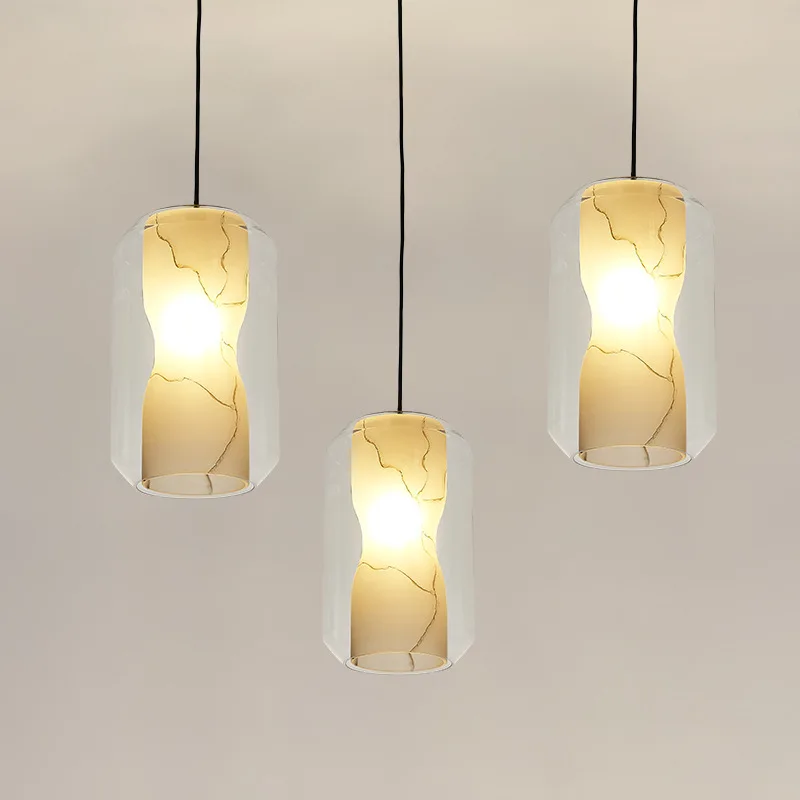 

Имитация Мрамор Стекло текстуры Nordic люстра постмодерн Кафе Ресторан Бар Костюмы магазин прикроватные люстры с подсветкой