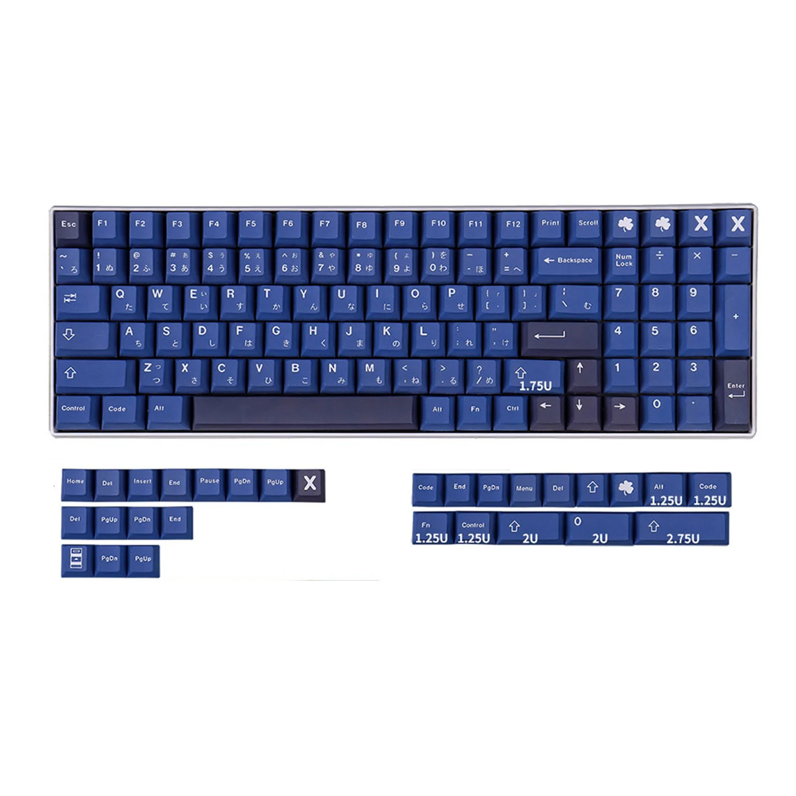 

Колпачки для ключей PBT 129, колпачки для клавиш с голубым профилем вишни, Набор колпачков для клавиш PBT для GMMK pro KBD D60, голубые колпачки для англ...