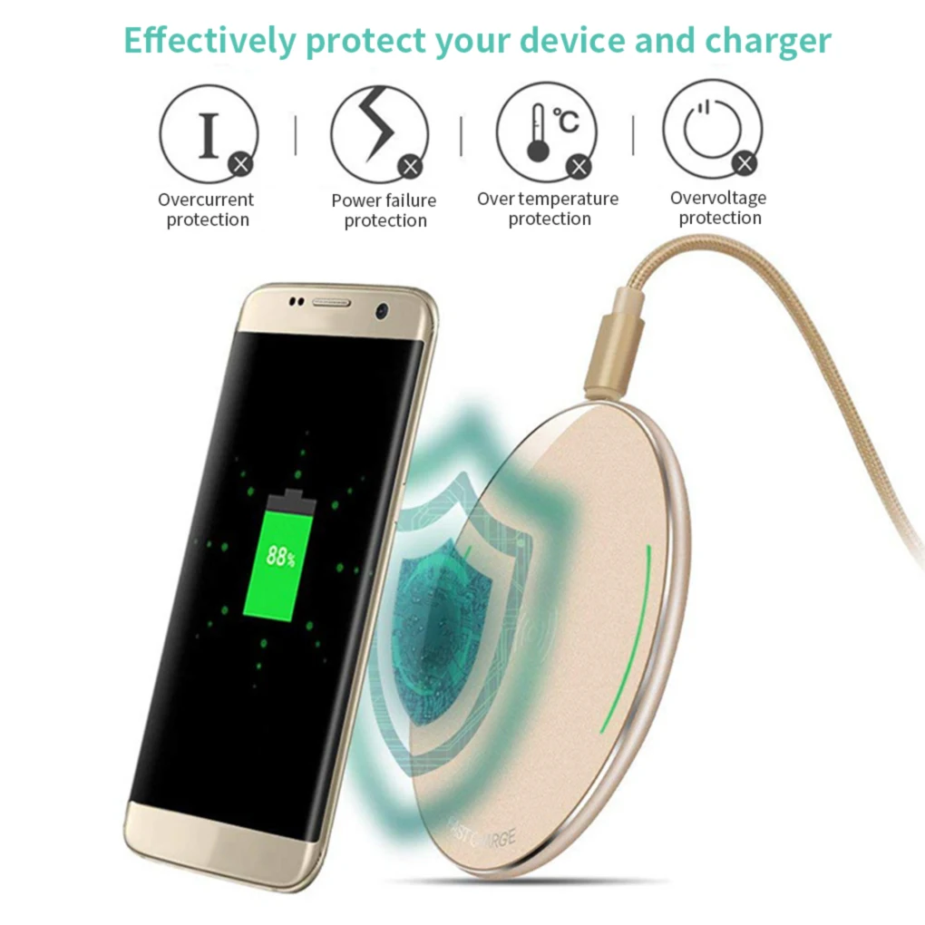 

Wireless Charger For iPhone 11 Pro 8 X XR XS Max 10W Fast Wireless Charging for Samsung S10 S9 S8 USB Charger Pad